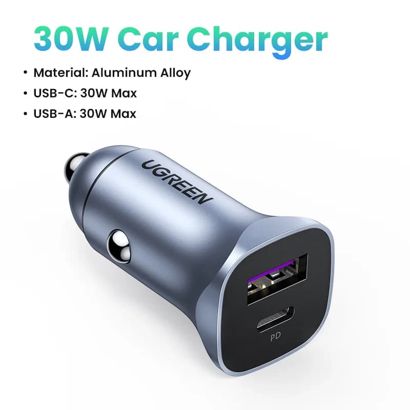 ที่ชาร์จรถยนต์ USB-C รองรับ Quick Charge 4.0 และ PD