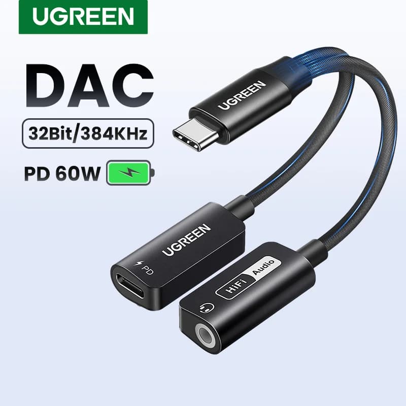 อะแดปเตอร์เสียง USB-C to 3.5mm AUX พร้อมชิป DAC