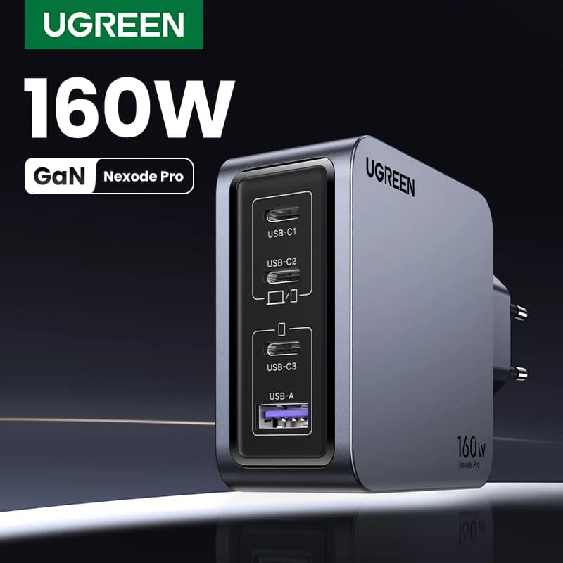 อะแดปเตอร์ชาร์จผนัง GaN USB-C 160W, PD3.1