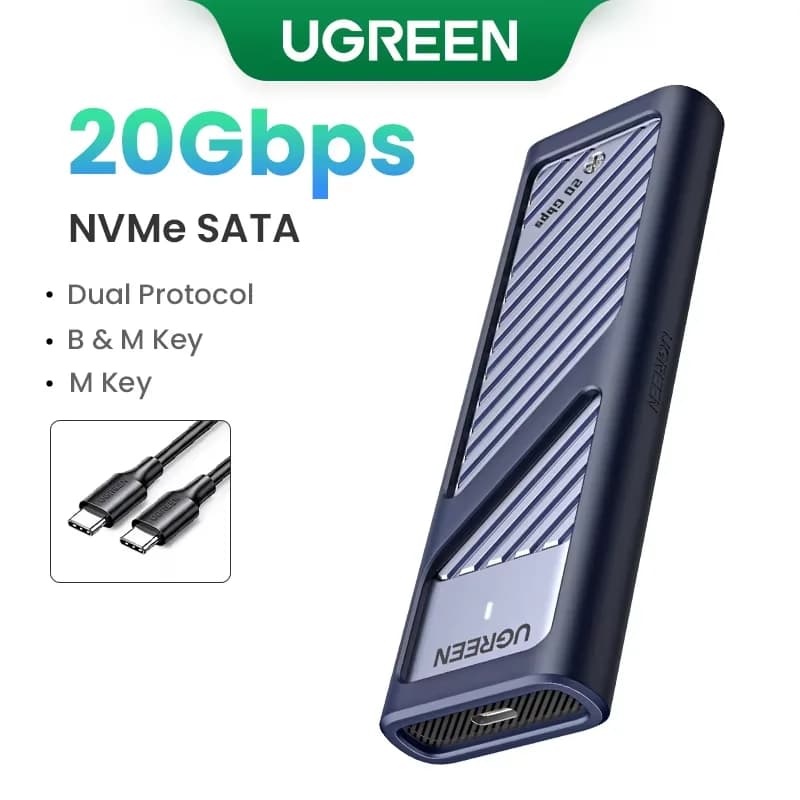 เคส SSD M.2 NVMe/SATA, USB-C 20Gbps