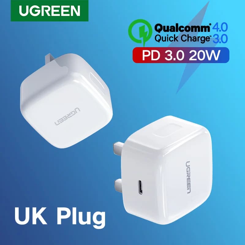 หัวชาร์จเร็ว USB-C 20W ปลั๊ก UK