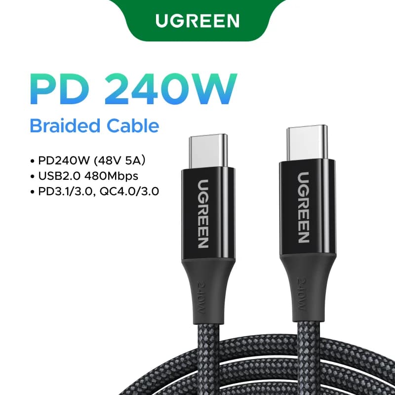 สายชาร์จเร็ว USB-C to USB-C กำลังไฟ 240W