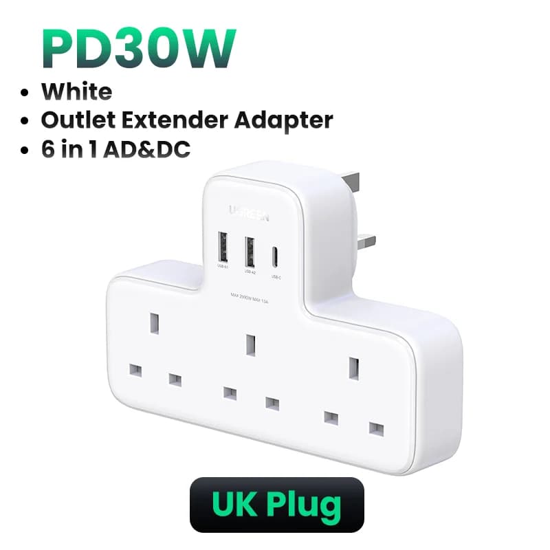 ปลั๊กพ่วง อะแดปเตอร์ขยาย ปลั๊กอังกฤษ (UK Plug)