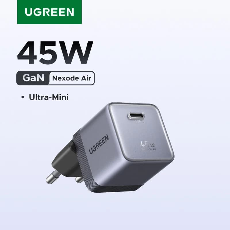 อะแดปเตอร์ชาร์จ GaN USB-C 45W ชาร์จเร็ว ขนาดกะทัดรัด