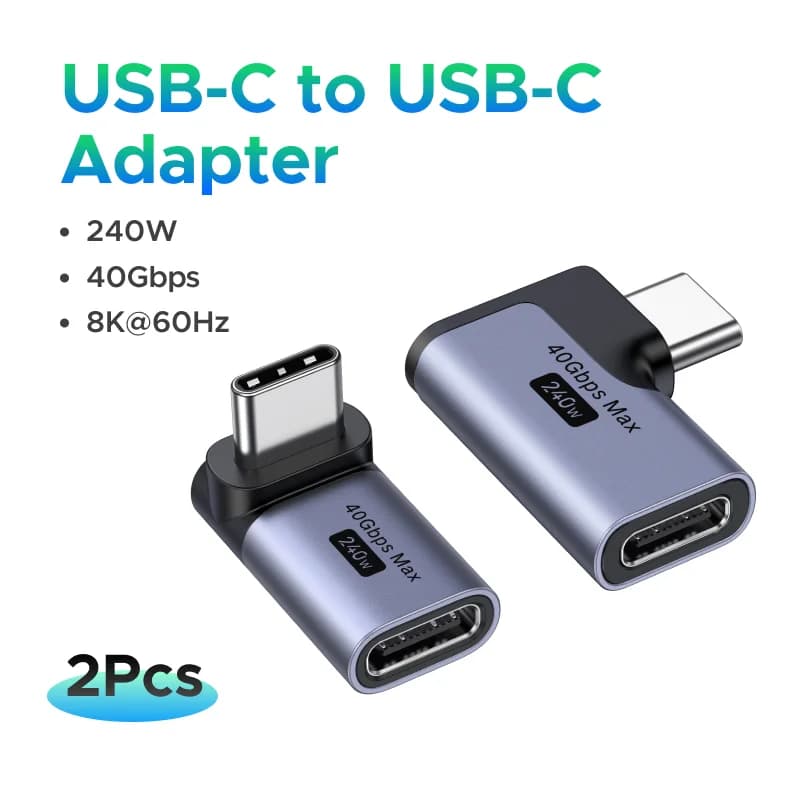 ตัวแปลง USB-C to USB-C มุมฉาก แบบ 2 ชิ้น