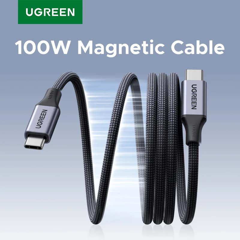 สายชาร์จ USB-C to USB-C แบบแม่เหล็ก กำลังไฟ 100W
