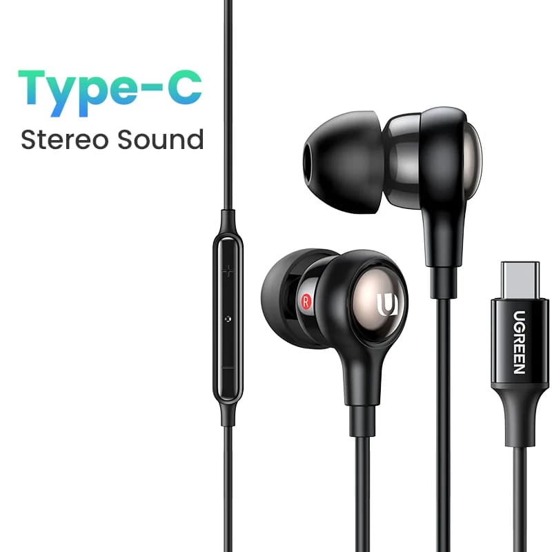 หูฟังมีสาย USB-C พร้อมไมโครโฟนและเสียงสเตอริโอ HiFi