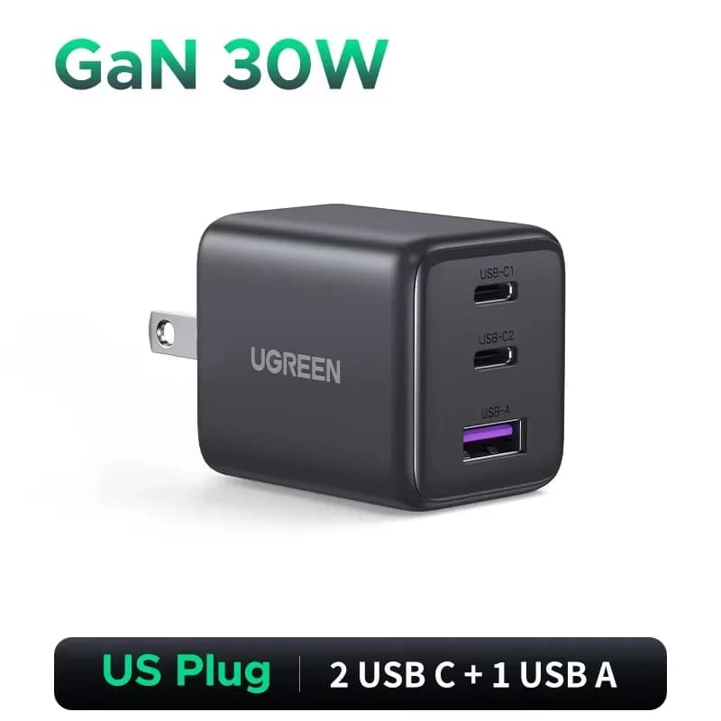 หัวชาร์จ USB-C PD GaN 30W, ปลั๊ก US