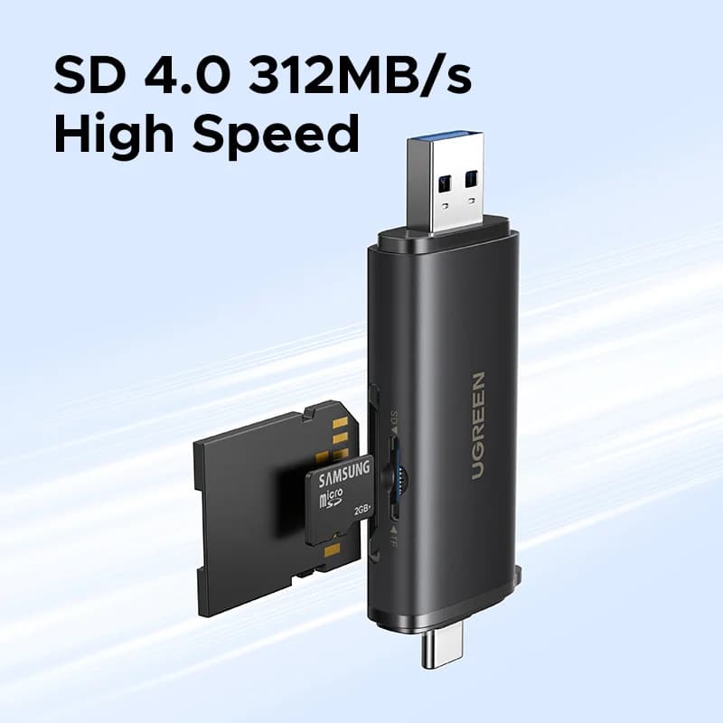 เครื่องอ่านการ์ด SD 4.0 แบบ USB-C, 312MB/s