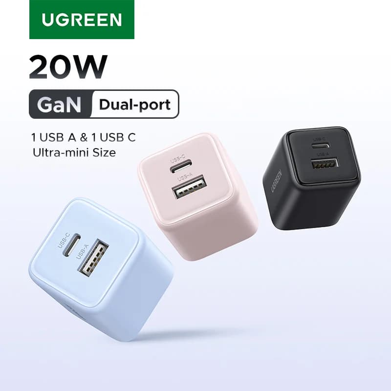 อะแดปเตอร์ชาร์จ GaN 20W USB-C หัวปลั๊ก US