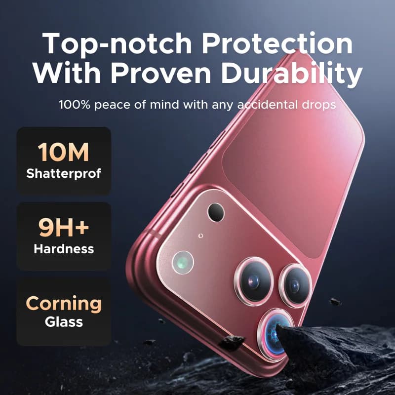 ฟิล์มกระจกกันรอยกล้องแบบเต็มเลนส์ สำหรับ iPhone Pro Max