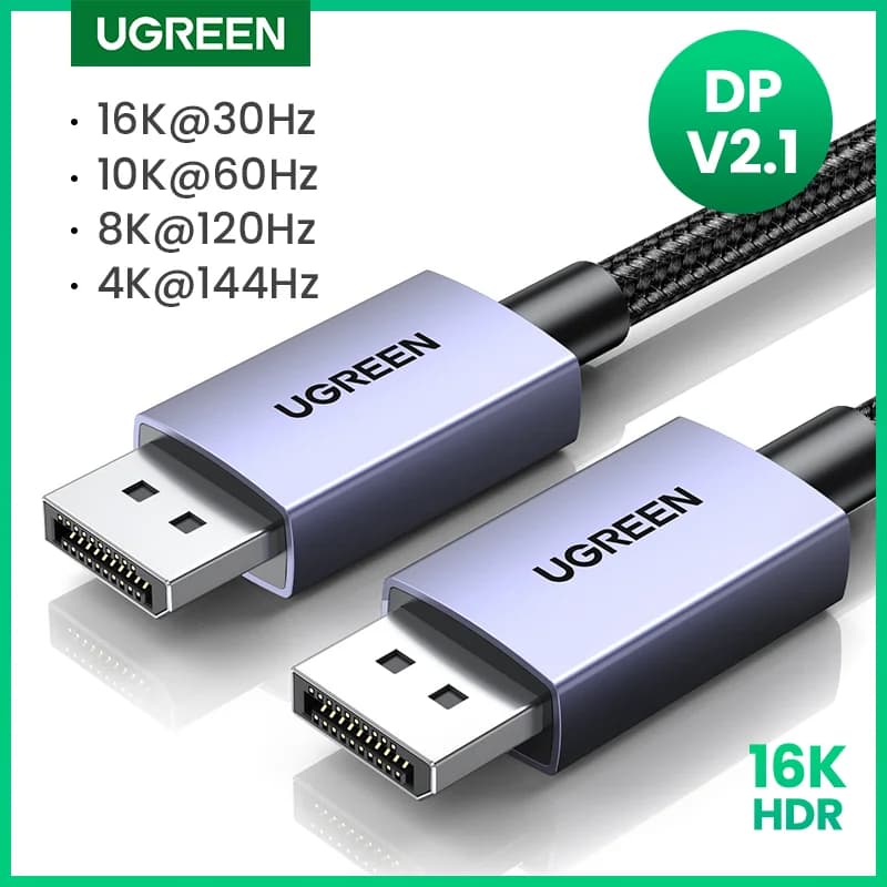 สาย DisplayPort 2.1 วิดีโอความเร็วสูง 16K/8K