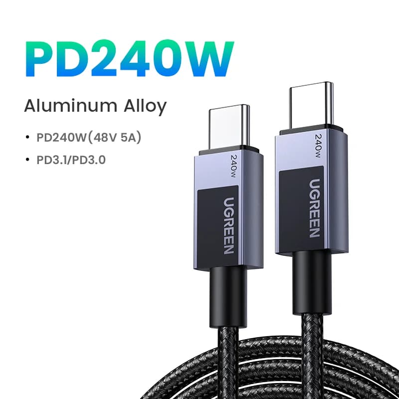 สาย USB-C to USB-C กำลังไฟ 240W รองรับ PD3.1 ชาร์จเร็ว