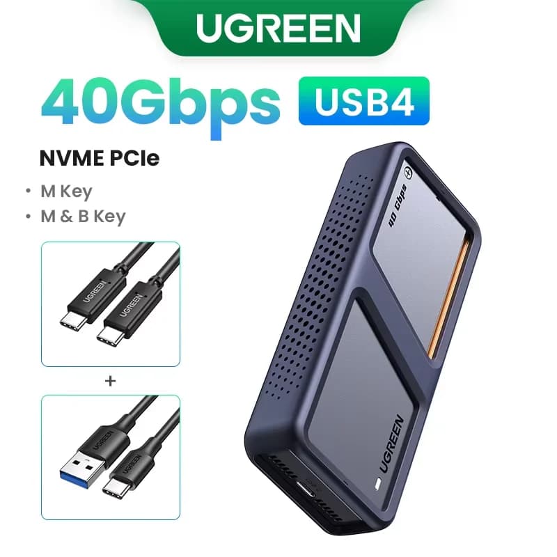 เคส SSD M.2 NVMe/SATA, USB-C 20Gbps