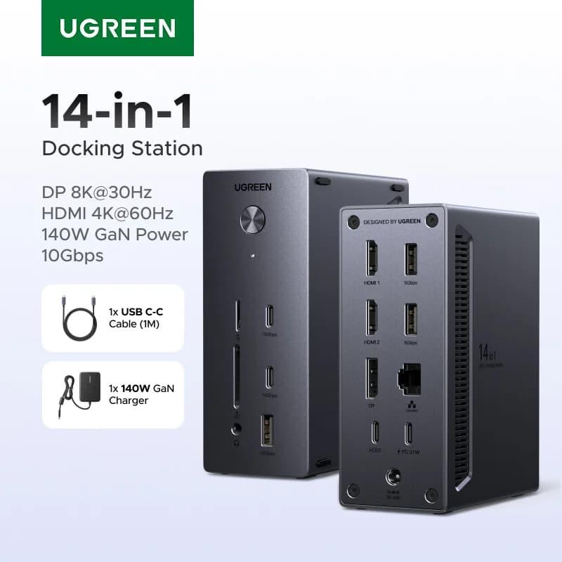 Docking Station USB-C 14-in-1 รองรับจอภาพ 4K120Hz