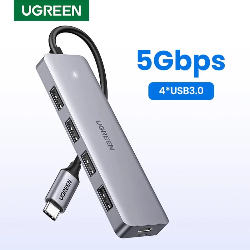 ฮับแยกสัญญาณ USB-C เป็น USB 3.0 4 พอร์ต