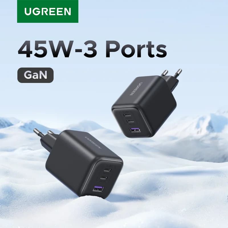 อะแดปเตอร์ GaN USB-C PD 45W รองรับ PPS