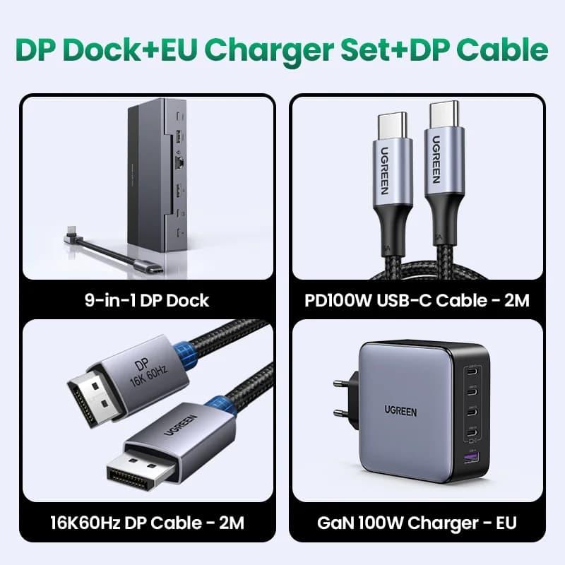 USB-C Docking Station, 4K 120Hz, 10Gbps, PD 100W