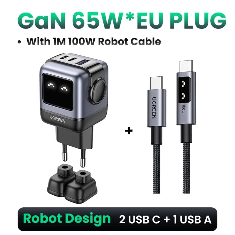 อะแดปเตอร์ชาร์จเร็ว GaN USB-C 65W พร้อม PPS