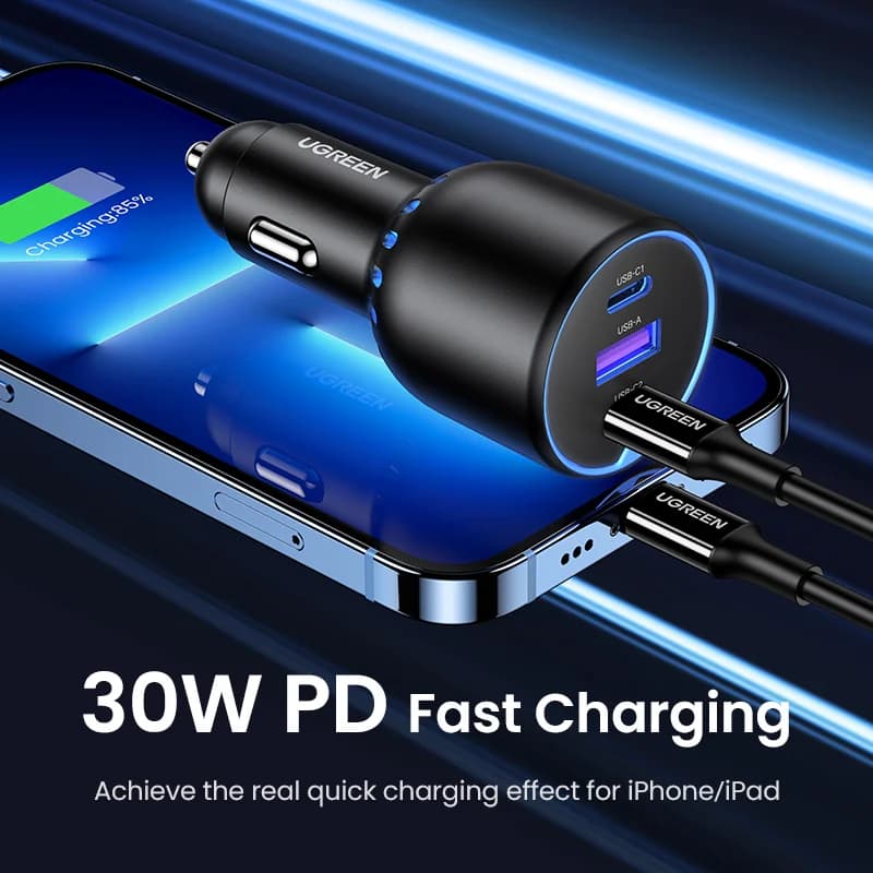ที่ชาร์จรถยนต์ Dual USB-C กำลังไฟ 130W
