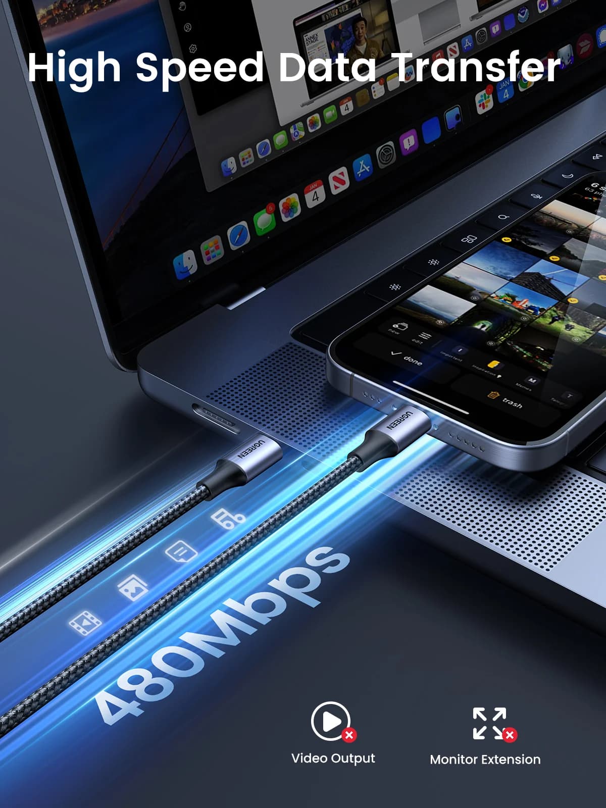 สาย USB-C to USB-C ชาร์จเร็ว PD 3.0 60W