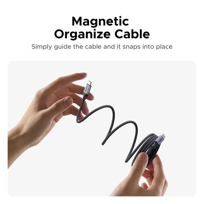 สายชาร์จ USB-C ถักด้วยแม่เหล็ก 240W