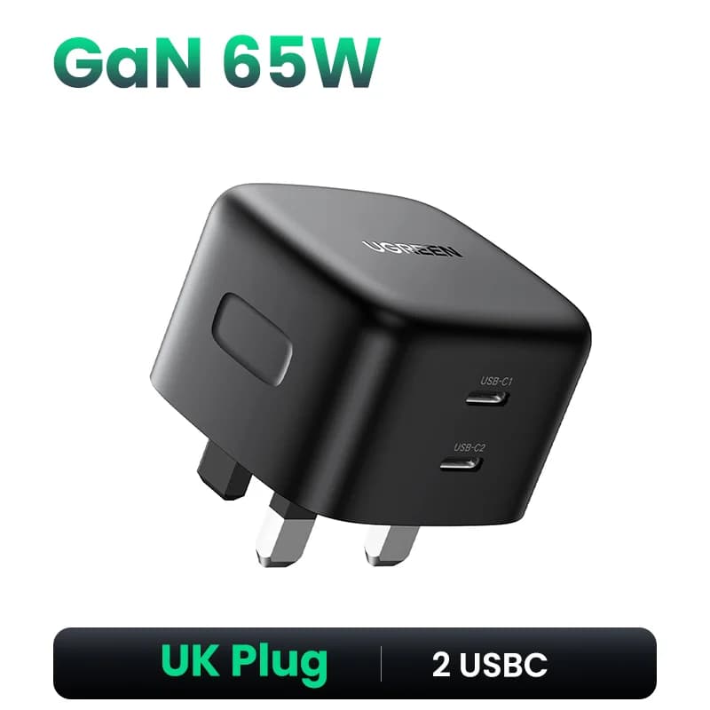 หัวชาร์จเร็ว GaN USB-C 100W ปลั๊ก UK