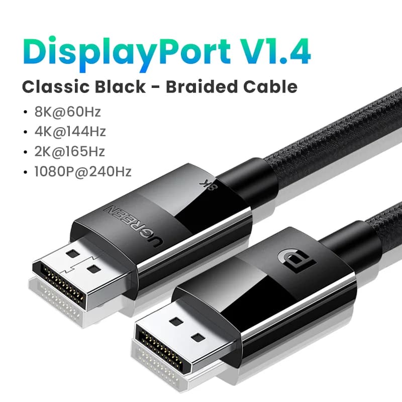 สาย DisplayPort 1.4 รองรับ 8K/60Hz, 32.4Gbps