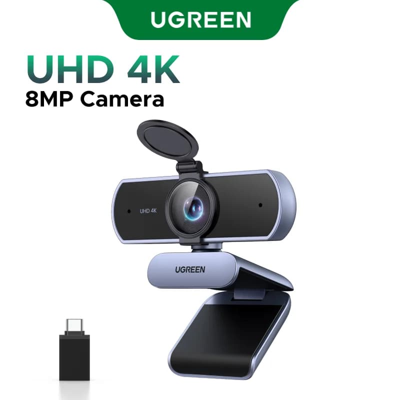 เว็บแคม 4K พร้อมไมโครโฟนและระบบปรับแสงอัตโนมัติ
