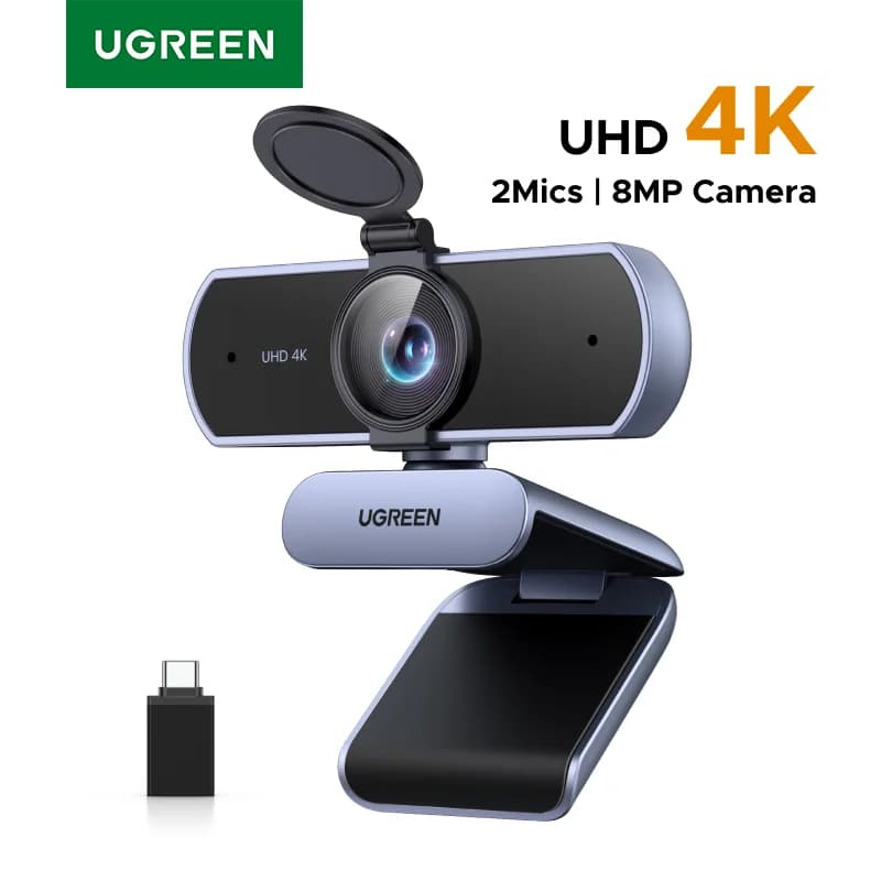 เว็บแคม 4K, 8MP, โฟกัสอัตโนมัติ, ไมค์คู่