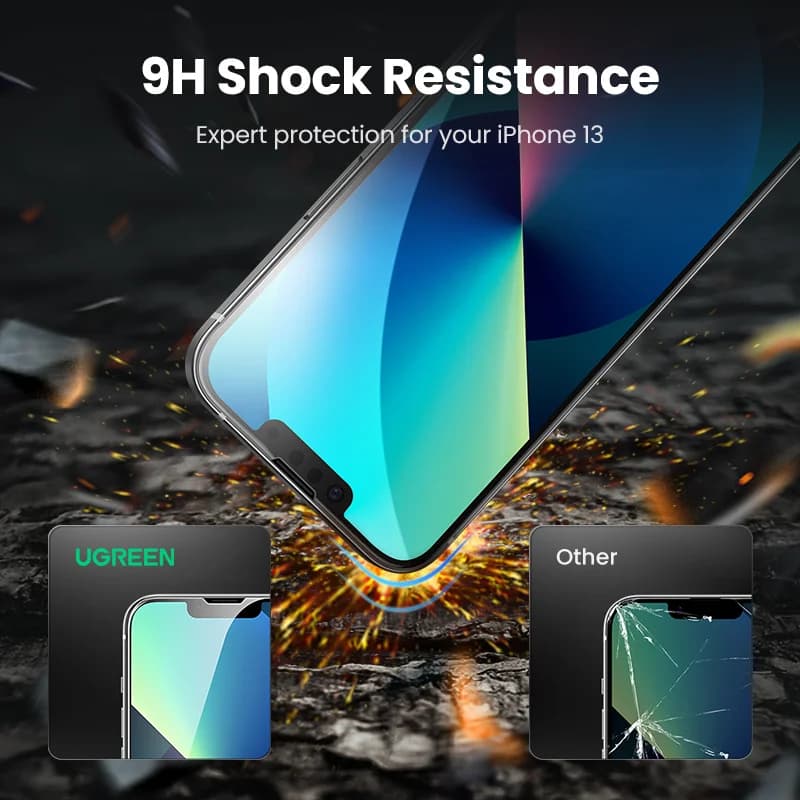ฟิล์มกระจกกันรอย iPhone แพ็ค 2 ชิ้น