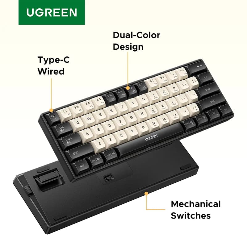 คีย์บอร์ด Mechanical แบบมีสาย 61 คีย์ พร้อมปุ่ม PBT