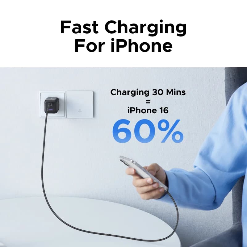 อะแดปเตอร์ GaN USB-C PD 45W รองรับ PPS