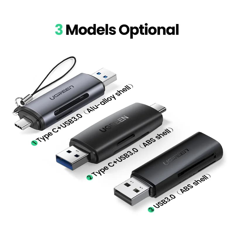 เครื่องอ่านการ์ด SD/MicroSD USB 3.0 & USB-C