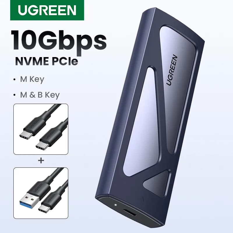 กล่องใส่ SSD M.2 NVMe พอร์ต USB-C 5Gbps