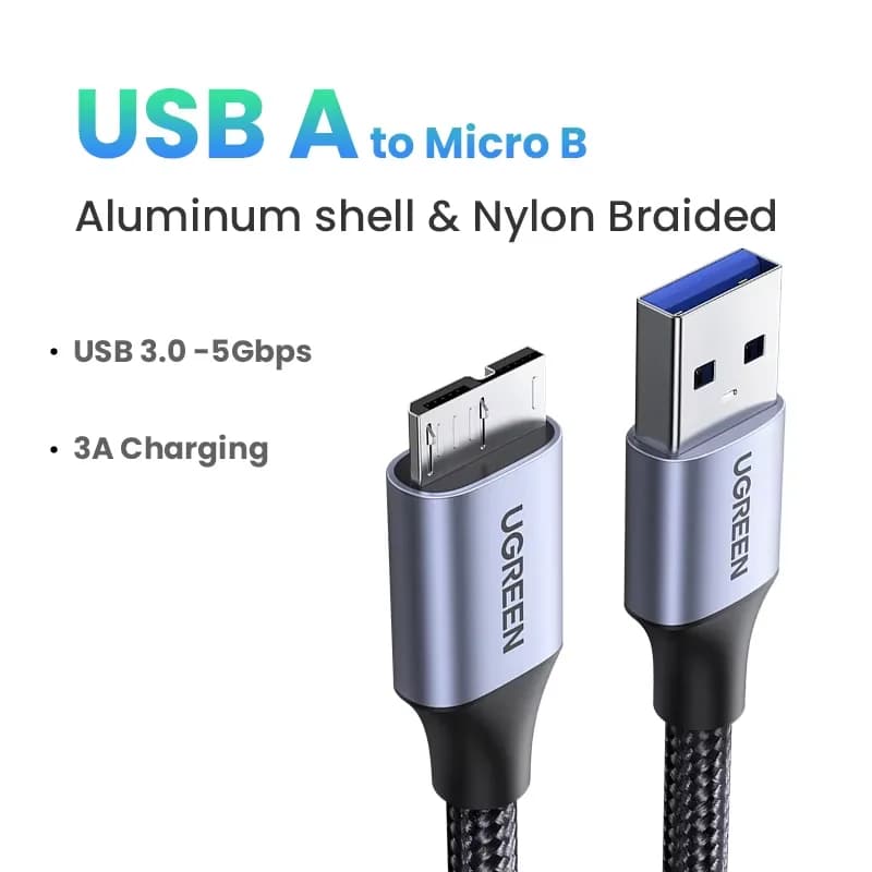 สายชาร์จและถ่ายข้อมูล USB 3.0 Micro-B แบบเร็ว