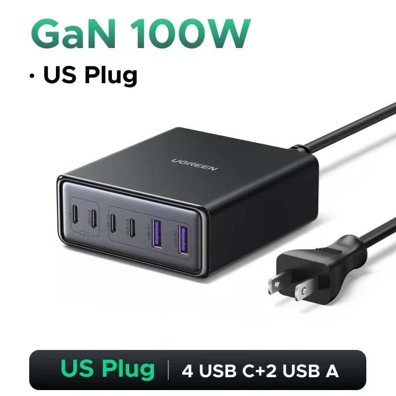 เครื่องชาร์จ GaN แบบตั้งโต๊ะ 200W หัวปลั๊ก US