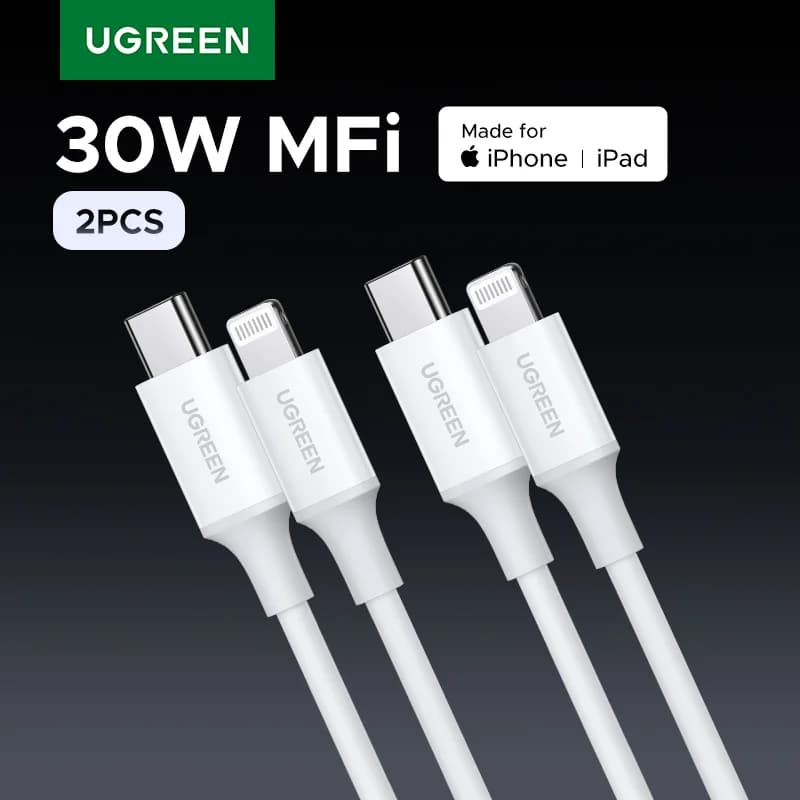 สายชาร์จ USB-C to Lightning แบบ 2 เส้น (MFi Certified)