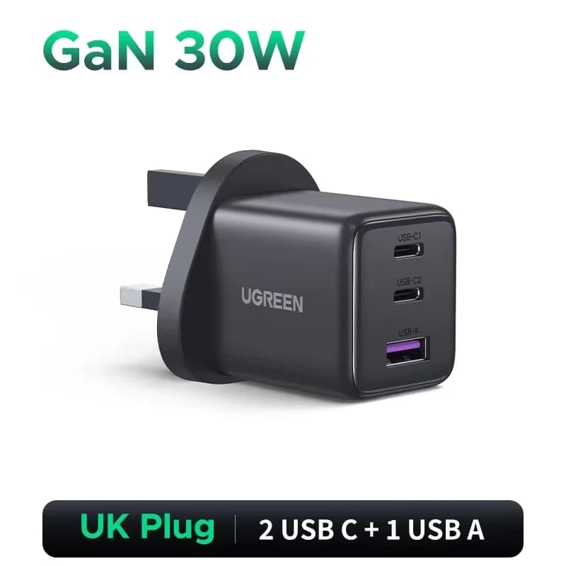 หัวชาร์จเร็ว GaN USB-C 45W ปลั๊ก UK