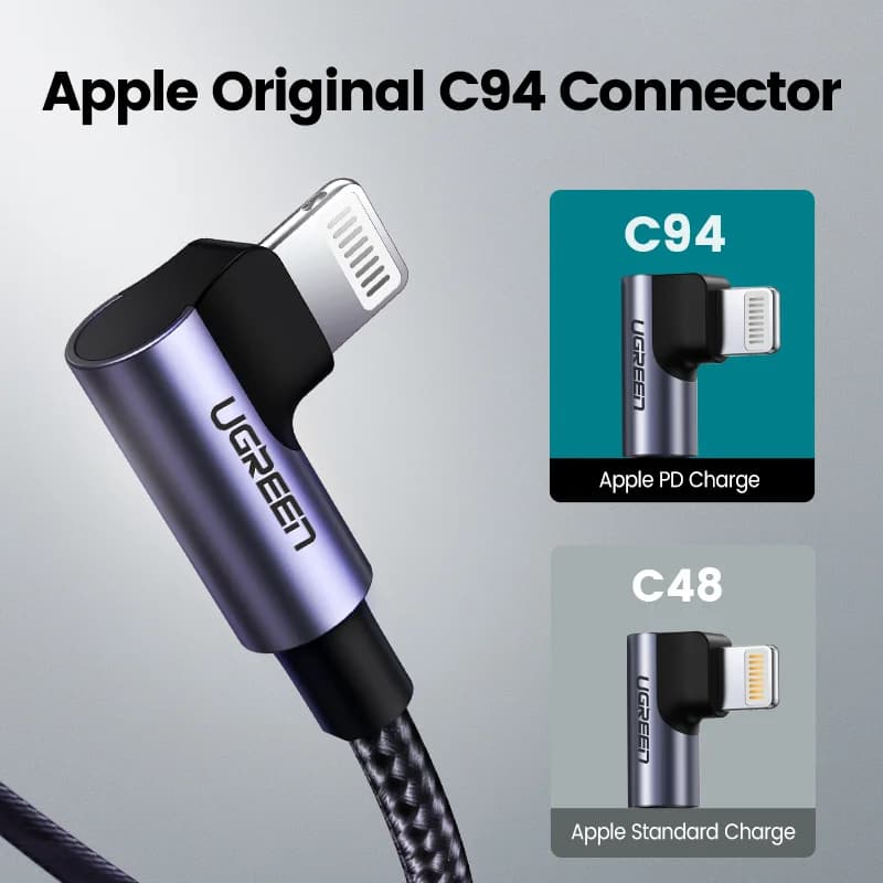 สาย USB-C to Lightning รับรองมาตรฐาน MFi, PD 20W