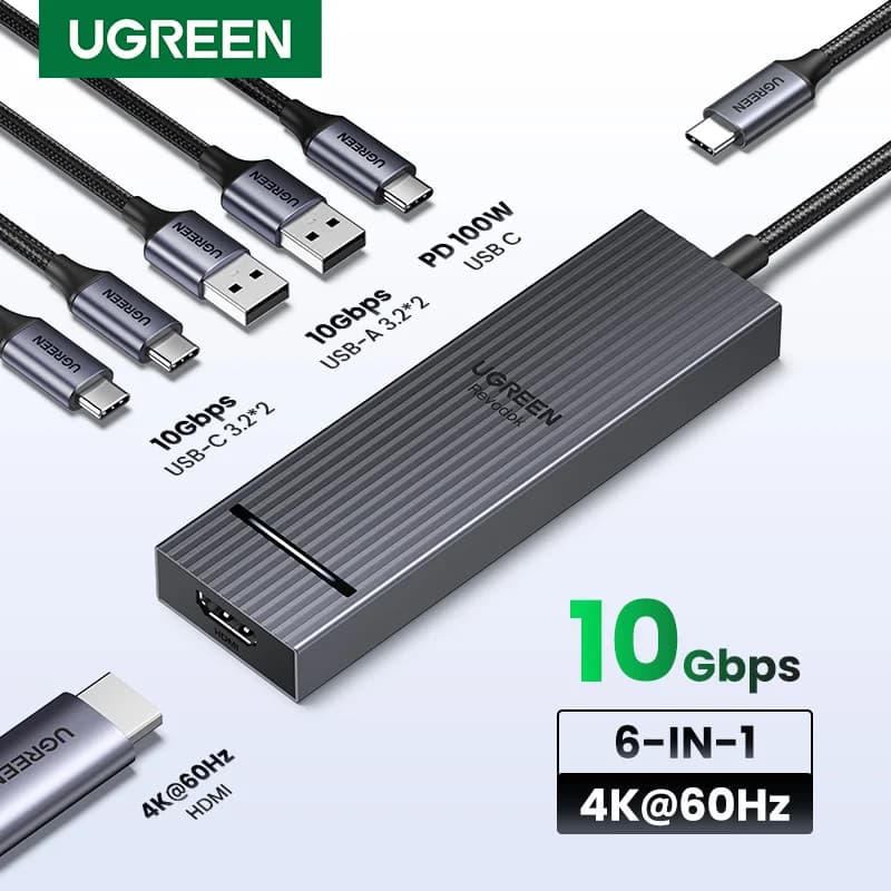 USB-C Hub พร้อม HDMI 4K และ PD 100W
