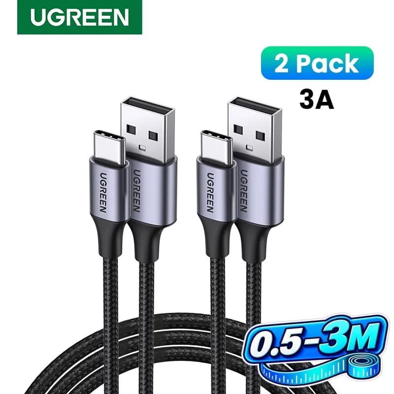 สาย USB-C แพ็คคู่, 3A, ความยาว 0.25-3m