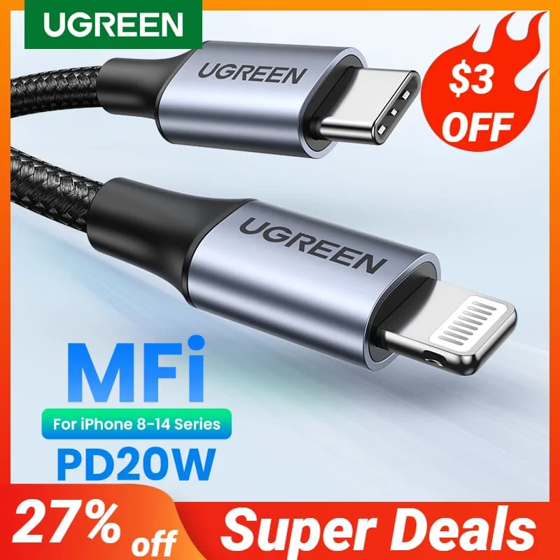 สาย USB-C to Lightning, ชาร์จเร็ว PD 20W, MFi