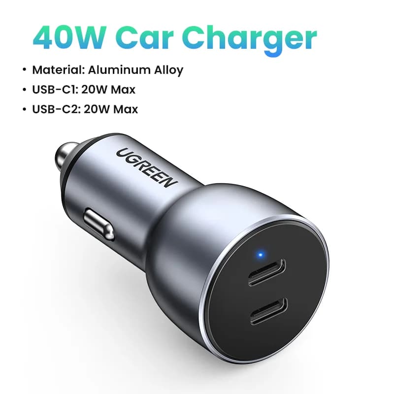 ที่ชาร์จรถยนต์ USB Type-C กำลังไฟ 36W รองรับ Quick Charge 4.0