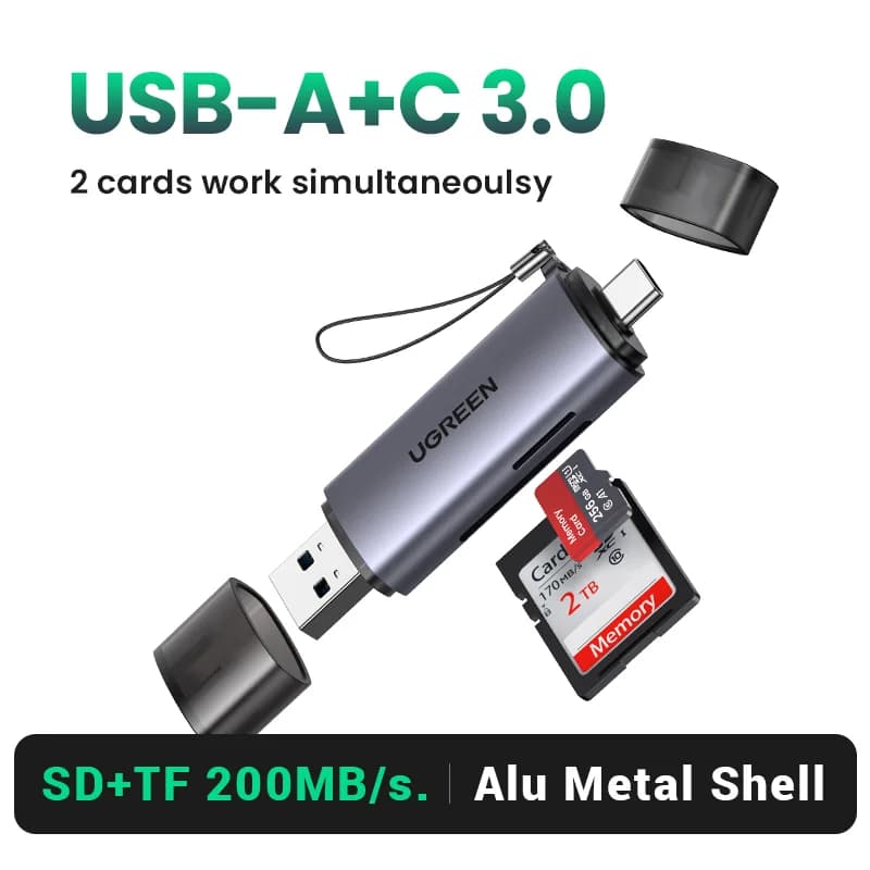 เครื่องอ่านการ์ด SD/MicroSD USB 3.0 & USB-C