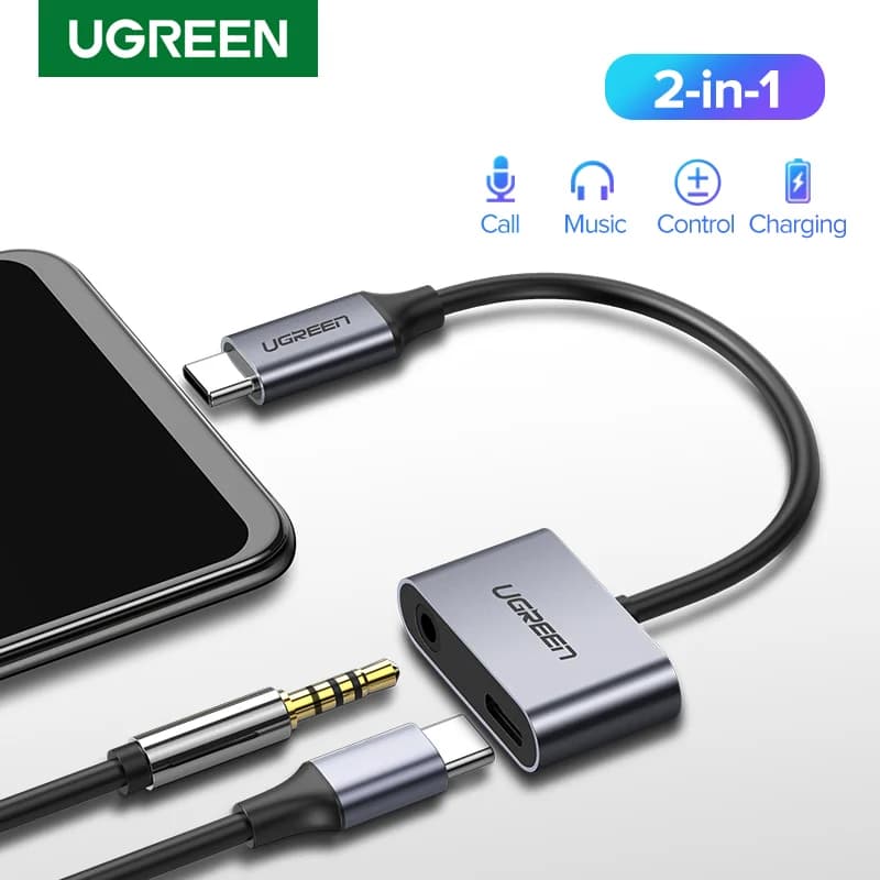 สายแปลงสัญญาณเสียง USB-C เป็น AUX 3.5 มม.