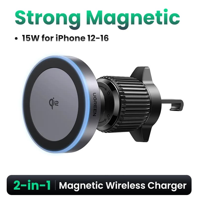 ที่ชาร์จไร้สายในรถยนต์แบบแม่เหล็ก Qi2.2, 25W